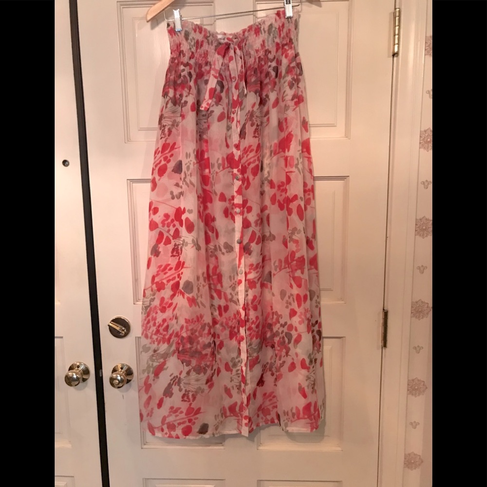 Ladies “Cherry Blossom “ chiffon long dress, size L